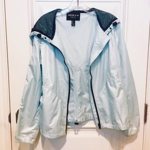 Forever21 Pastel Blue Windbreaker with Hood